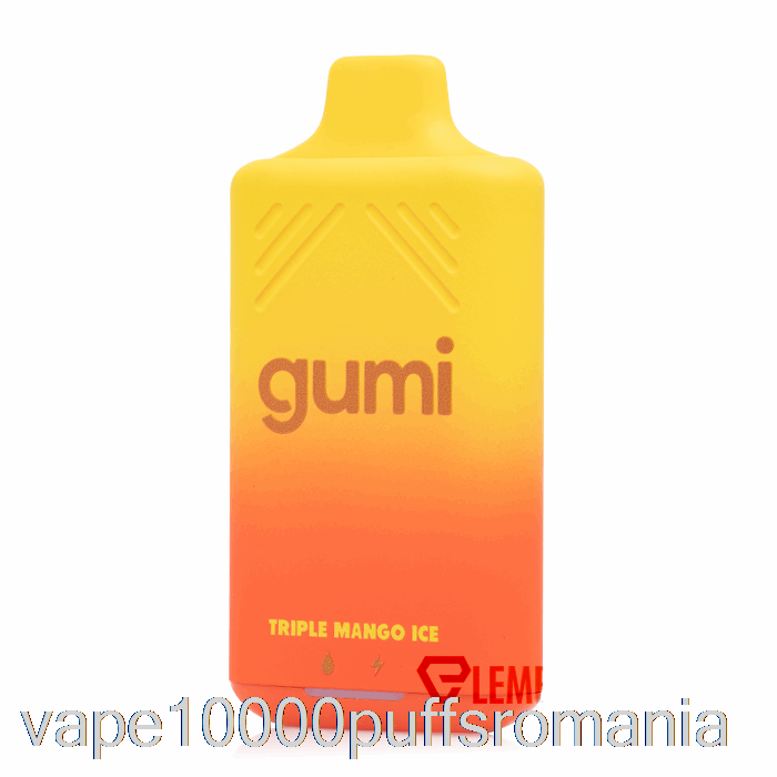 Vape Romania Gumi Bar 8000 Gheata De Mango Tripla De Unica Folosinta